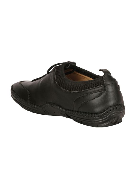 black leatherette lace up shoes - 16867222 - Zoom Image - 3