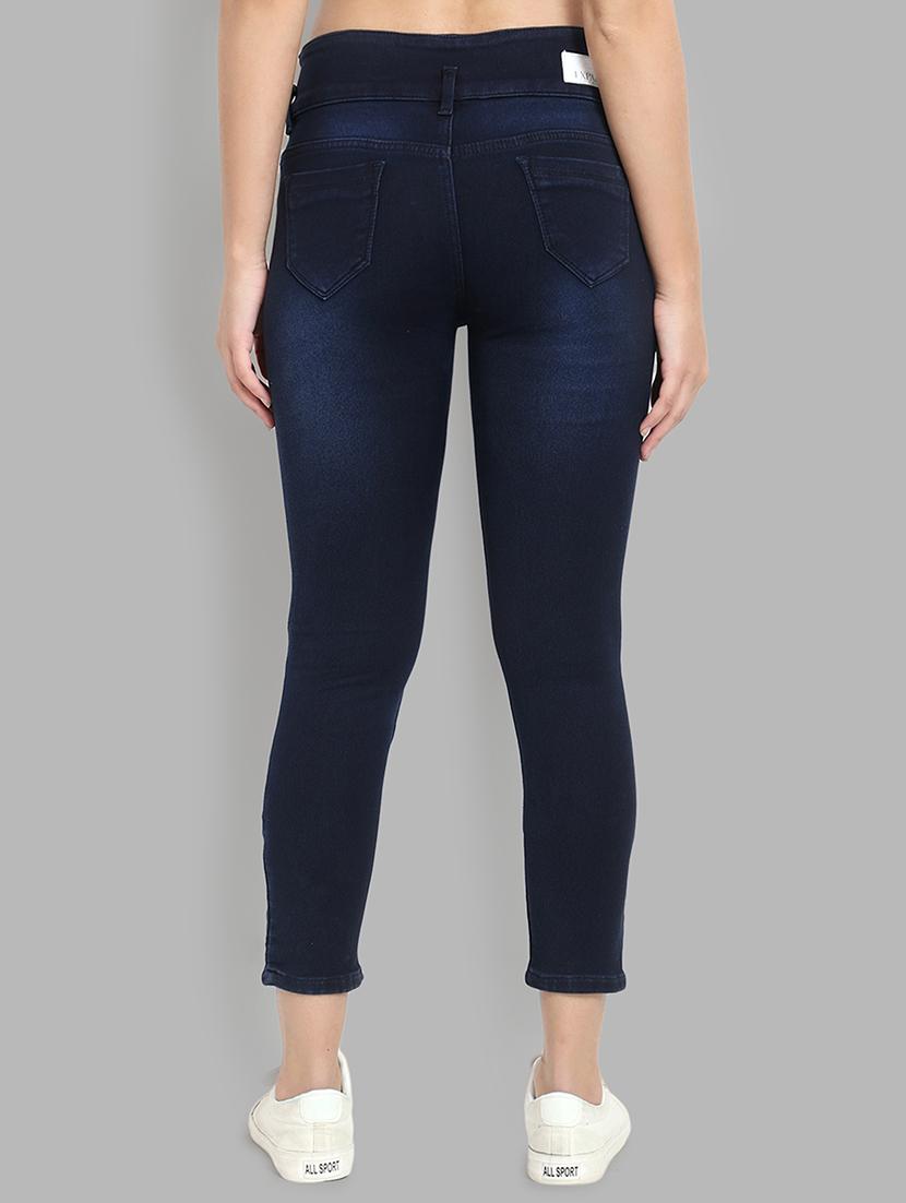 eyelet detail mid rise jeans - 16868012 - Zoom Image - 3