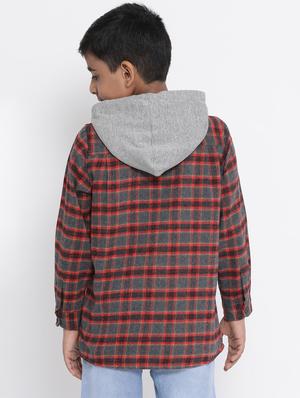 red colored cotton shirt - 16868335 - Standard Image - 3