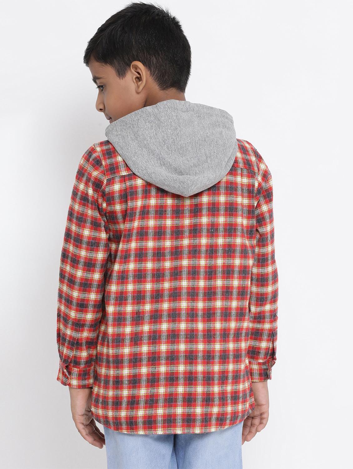 red colored cotton shirt - 16868338 - Zoom Image - 3