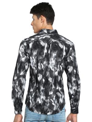 black camouflage print casual shirt - 16868913 - Standard Image - 3