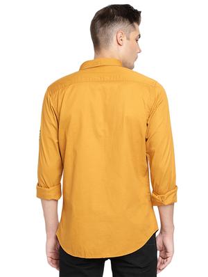 yellow solid casual shirt - 16868967 - Standard Image - 3