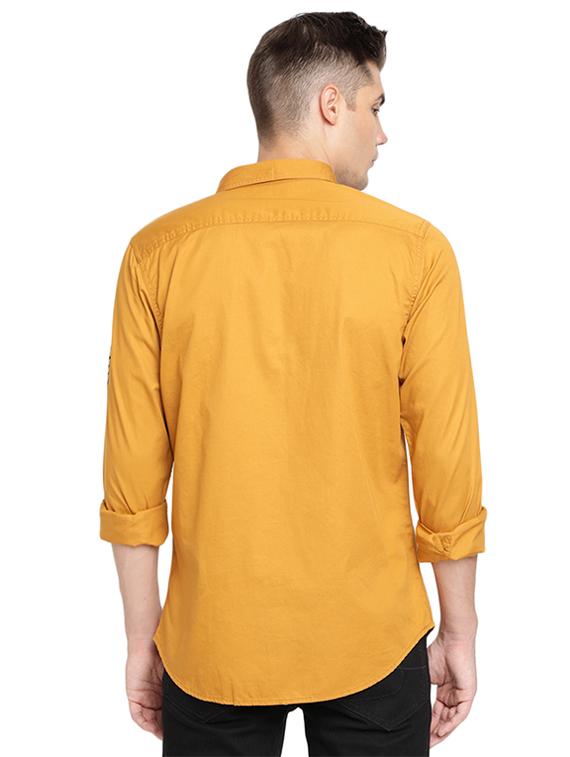 yellow solid casual shirt - 16868967 - Zoom Image - 3