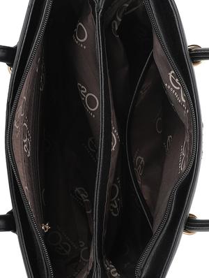 black leatherette (pu) regular handbag - 16869274 - Standard Image - 3