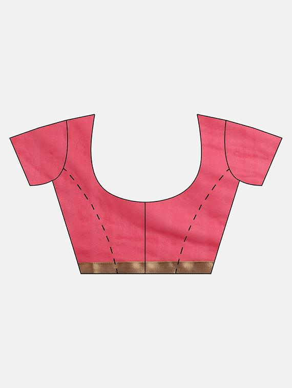 printed chanderi saree with blouse - 16869489 - Zoom Image - 3