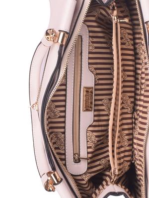 white leatherette (pu) regular handbag - 16869906 - Standard Image - 3