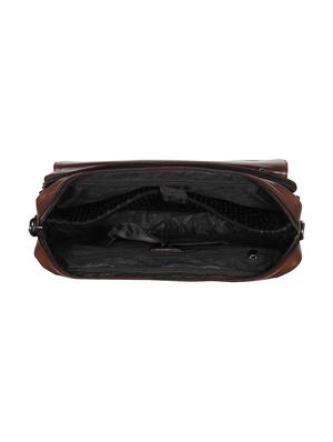 brown leatherette (pu) laptop bag - 16870241 - Standard Image - 3