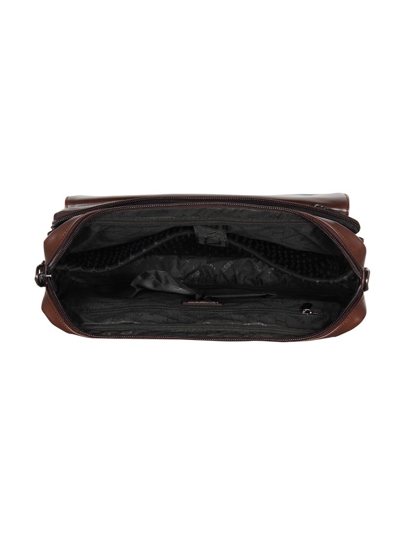 brown leatherette (pu) laptop bag - 16870241 - Zoom Image - 3