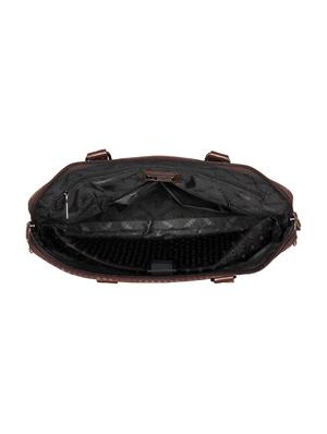 brown leatherette (pu) laptop bag - 16870247 - Standard Image - 3