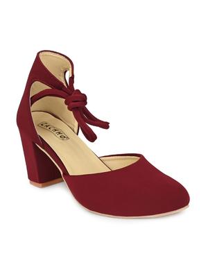 maroon fabric pumps - 16871777 - Standard Image - 3