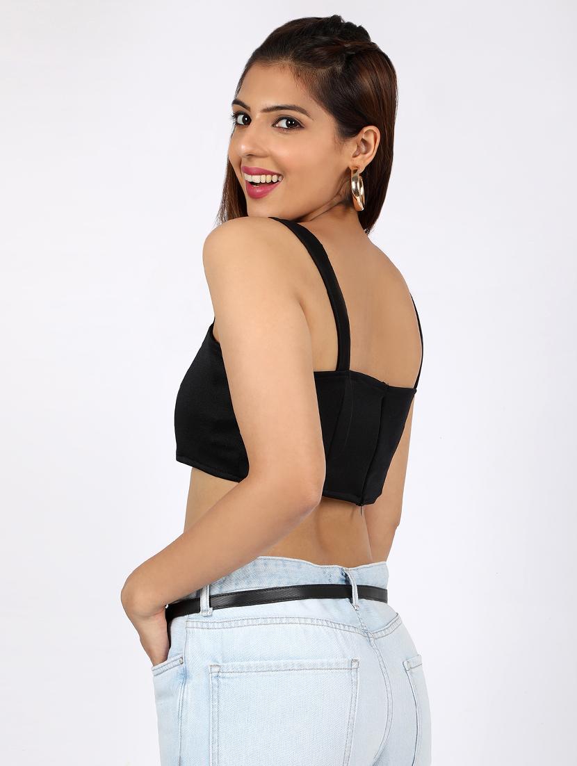 shoulder strap crop top - 16874450 - Zoom Image - 3