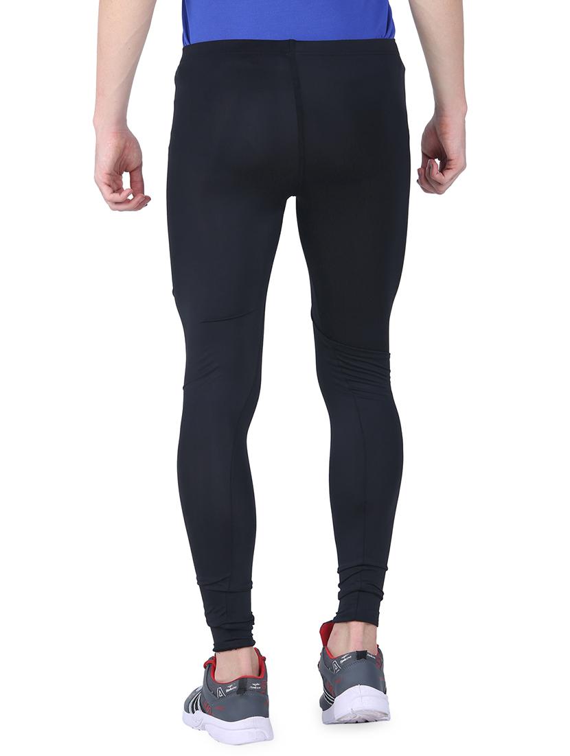 black solid full length track pant - 16874536 - Zoom Image - 3