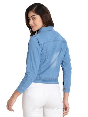 stone washed denim summer jacket - 16875039 - Standard Image - 3