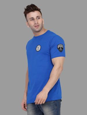 blue solid t-shirt - 16876935 - Standard Image - 3