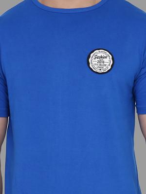 blue solid t-shirt - 16876935 - Standard Image - 6