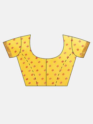 geometrical printed saree with blouse - 16876967 - Standard Image - 3