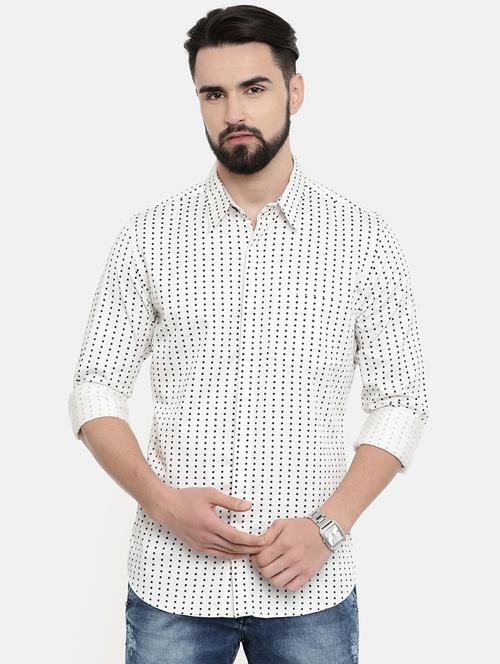 white printed casual shirt - 16877110 - Standard Image - 1