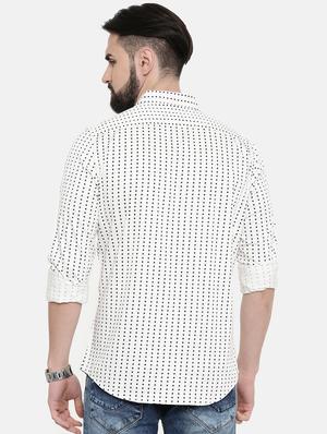white printed casual shirt - 16877110 - Standard Image - 3