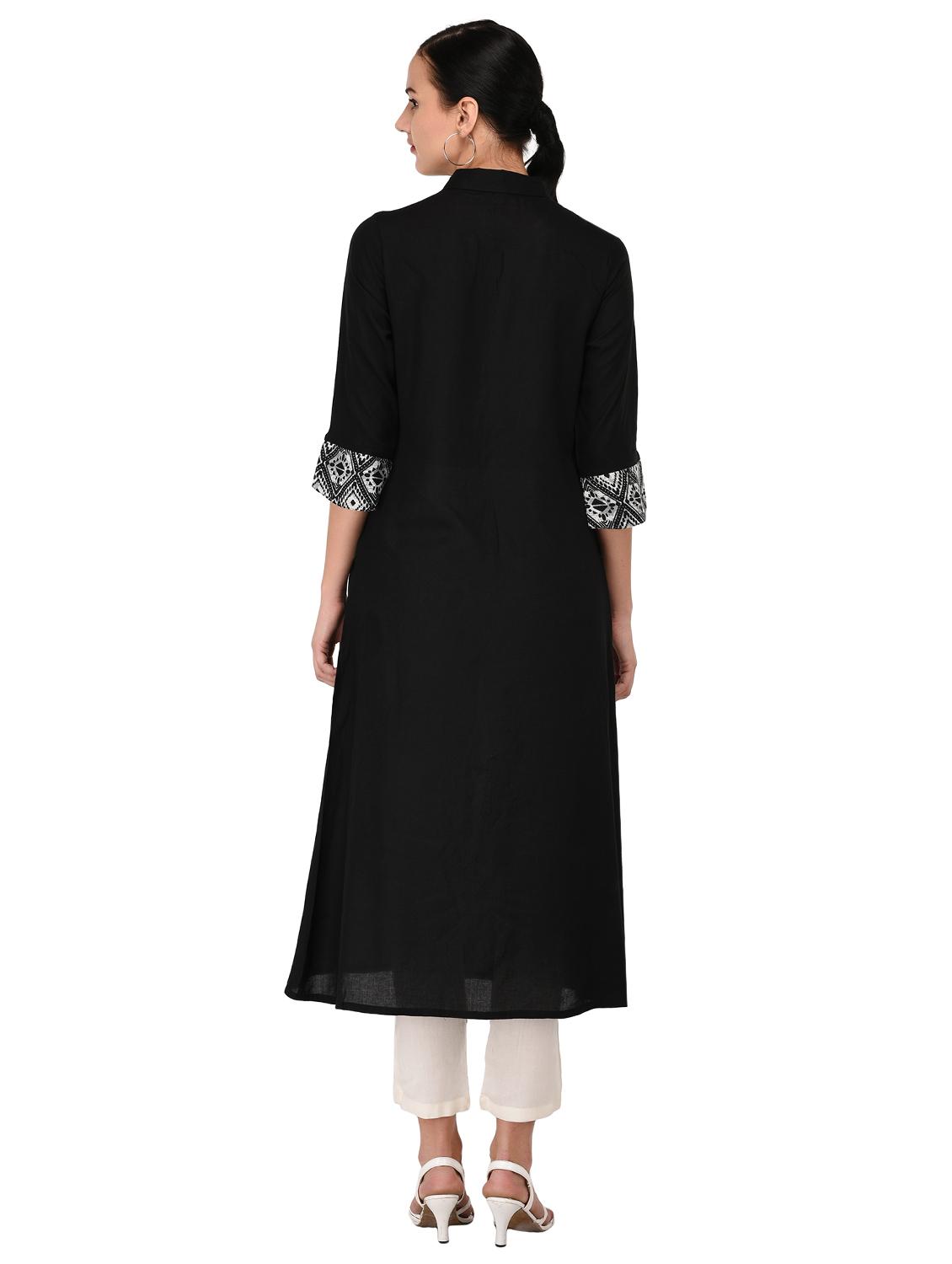 printed a-line kurta - 16877240 - Zoom Image - 3