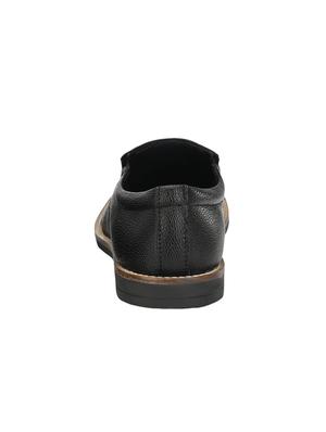 black leatherette slip ons - 16877411 - Standard Image - 3