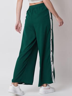 side taped wide leg pleated trousers - 16878483 - Standard Image - 3