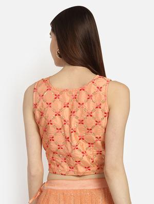 self design embroidered blouse - 16879426 - Standard Image - 3