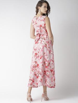round neck floral maxi dress - 16879465 - Standard Image - 3
