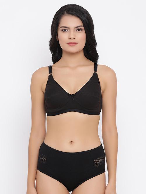 bow patch t-shirt bra and hipster panty set - 16879477 - Standard Image - 1