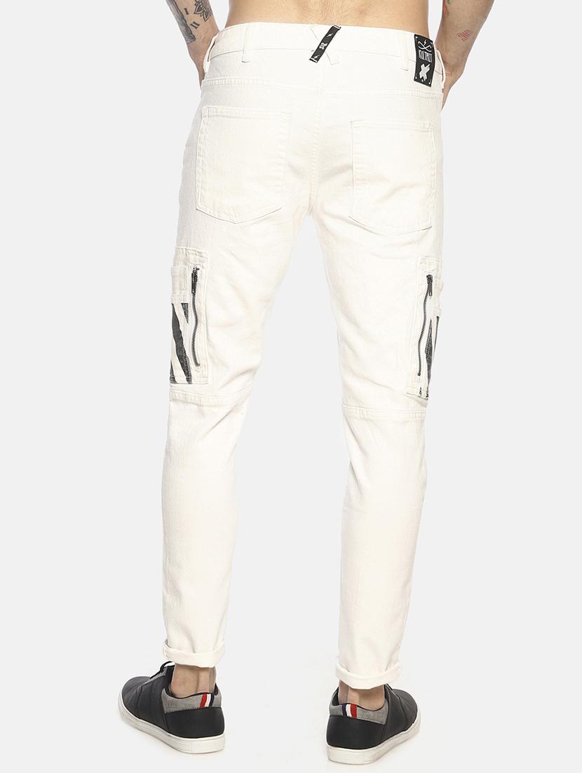 white solid plain jeans - 16879880 - Zoom Image - 3