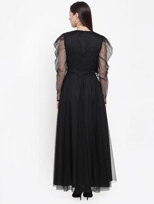 leg-o-mutton sleeves maxi dress - 16882483 - Standard Image - 3