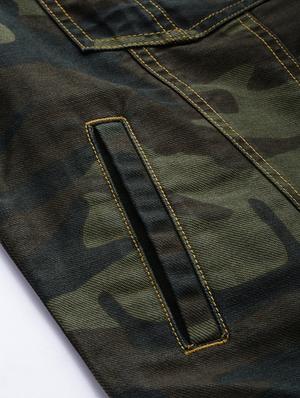 green camouflage print denim jacket - 16883819 - Standard Image - 6