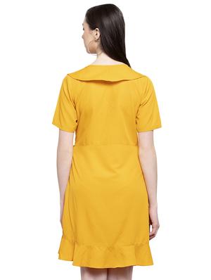 overlap ruffled ruffled dress - 16884875 - Standard Image - 3