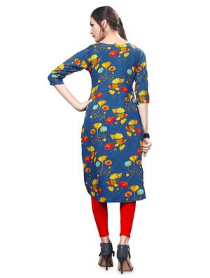 floral straight kurta - 16888186 - Standard Image - 3