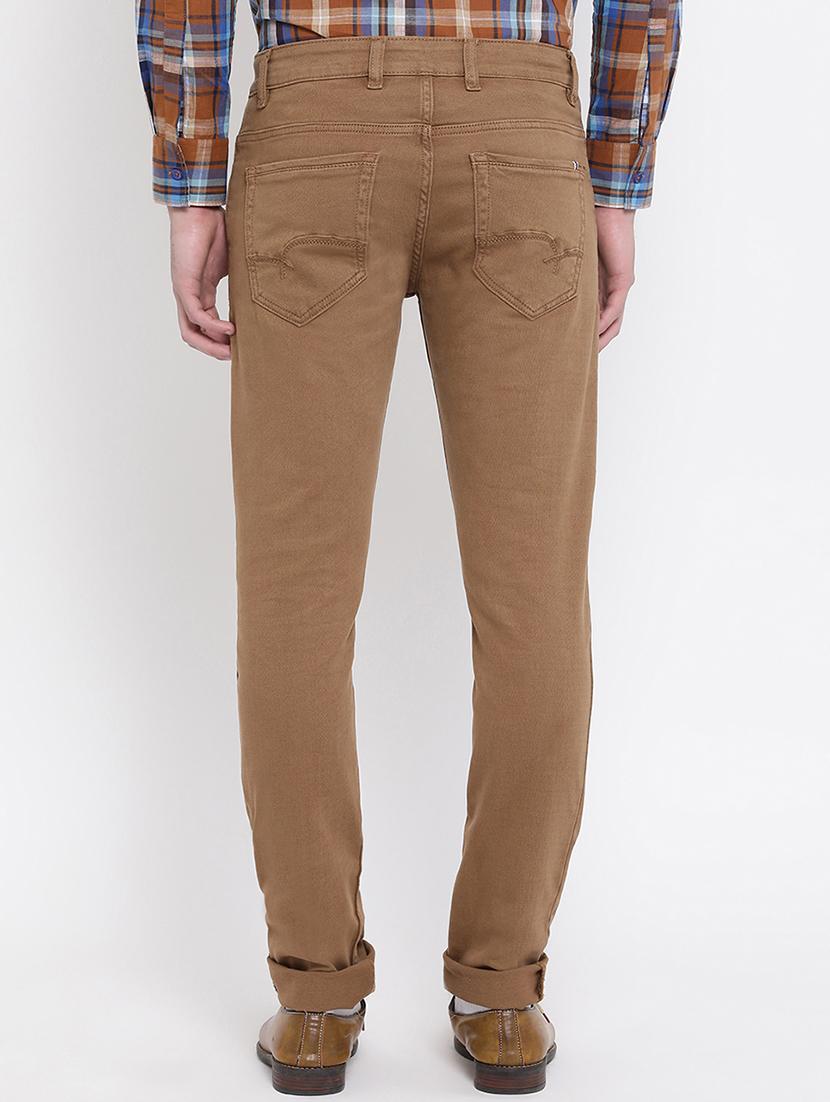 brown solid chinos - 16888438 - Zoom Image - 3