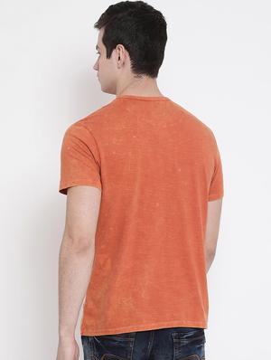 orange solid pocket t-shirt - 16888442 - Standard Image - 3