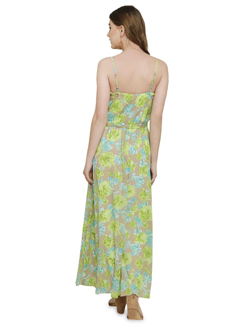 tie front floral maxi dress - 16888876 - Zoom Image - 3