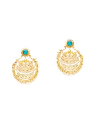 blue metal chandballi earring - 16889087 - Standard Image - 3