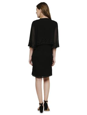 embellished detail solid a-line dress - 16889226 - Standard Image - 3