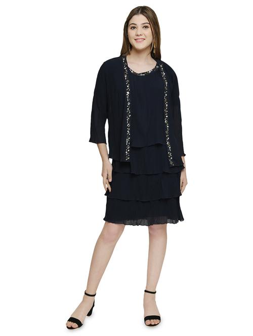 embellished detail layered dress - 16889227 - Standard Image - 1