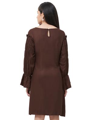 bell sleeves a-line dress - 16889255 - Standard Image - 3