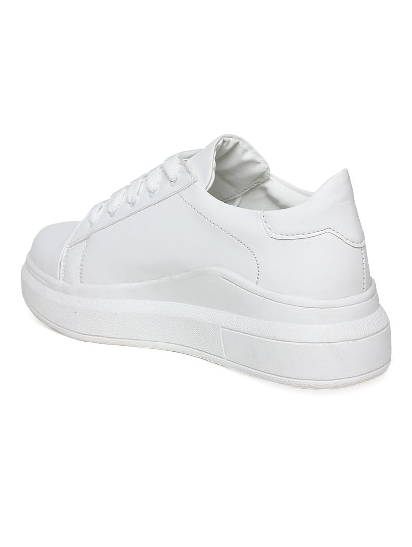 white lace-up sneakers - 16889979 - Zoom Image - 3