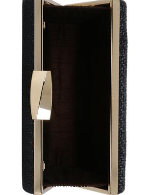 black leatherette (pu) box clutch - 16891511 - Standard Image - 3
