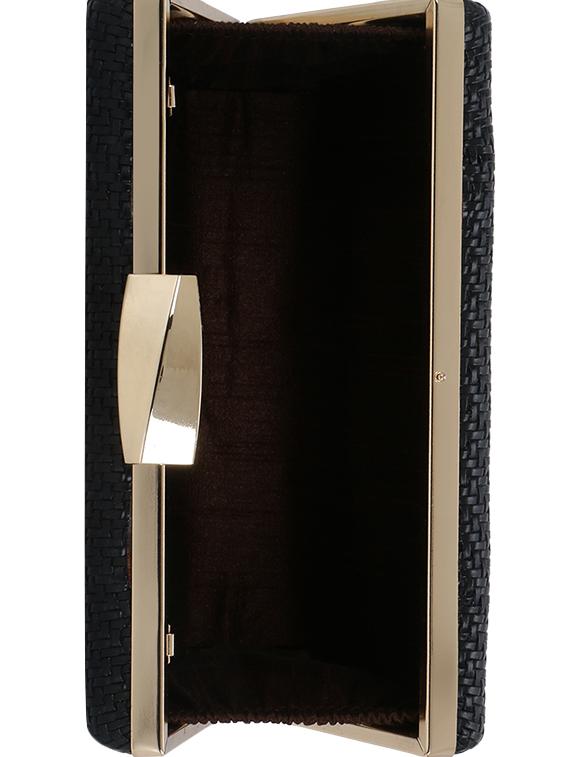 black leatherette (pu) box clutch - 16891511 - Zoom Image - 3