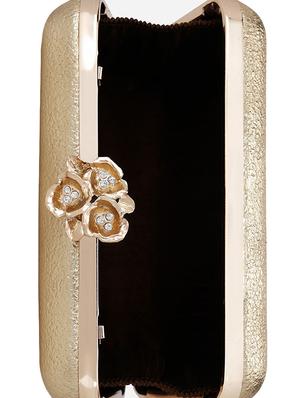 gold leatherette (pu) box clutch - 16891514 - Standard Image - 3