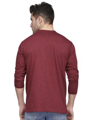 maroon taped t-shirt - 16893411 - Standard Image - 3