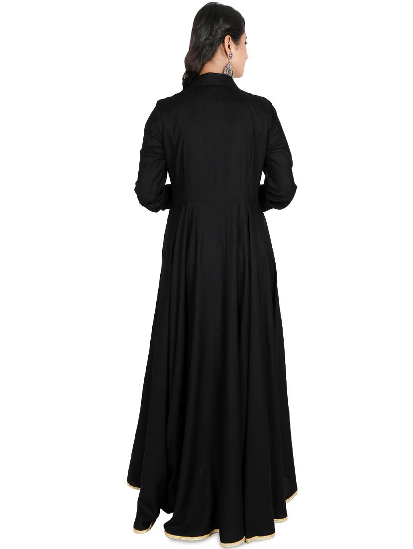 solid flared kurta - 16894536 - Zoom Image - 3