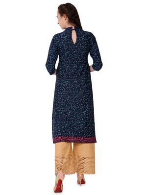 striped straight kurta - 16895190 - Standard Image - 3