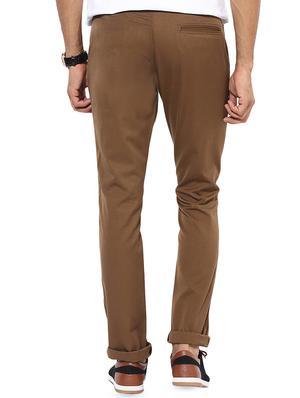 brown solid chinos - 16896283 - Standard Image - 3