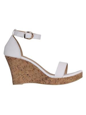 white ankle strap wedges - 16896576 - Standard Image - 3