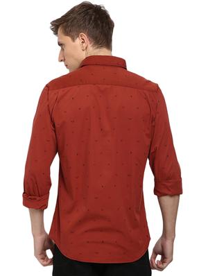 red printed casual shirt - 16900188 - Standard Image - 3